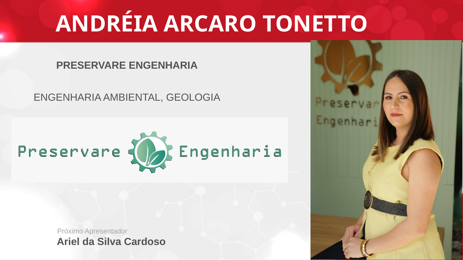 Página de apresentação de Andréia Arcaro Tonetto