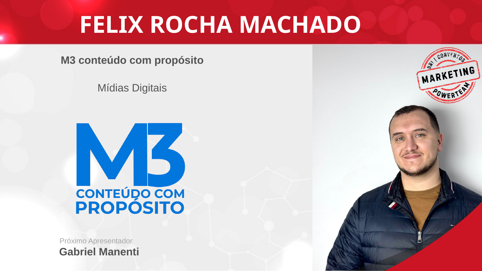 Página de apresentação de Felix Machado