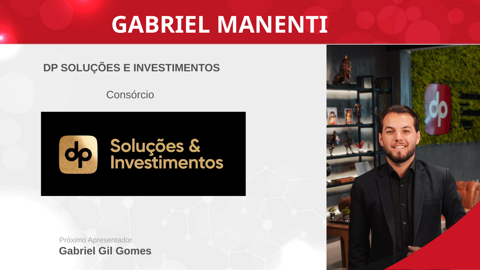 Página de apresentação de Gabriel Manenti
