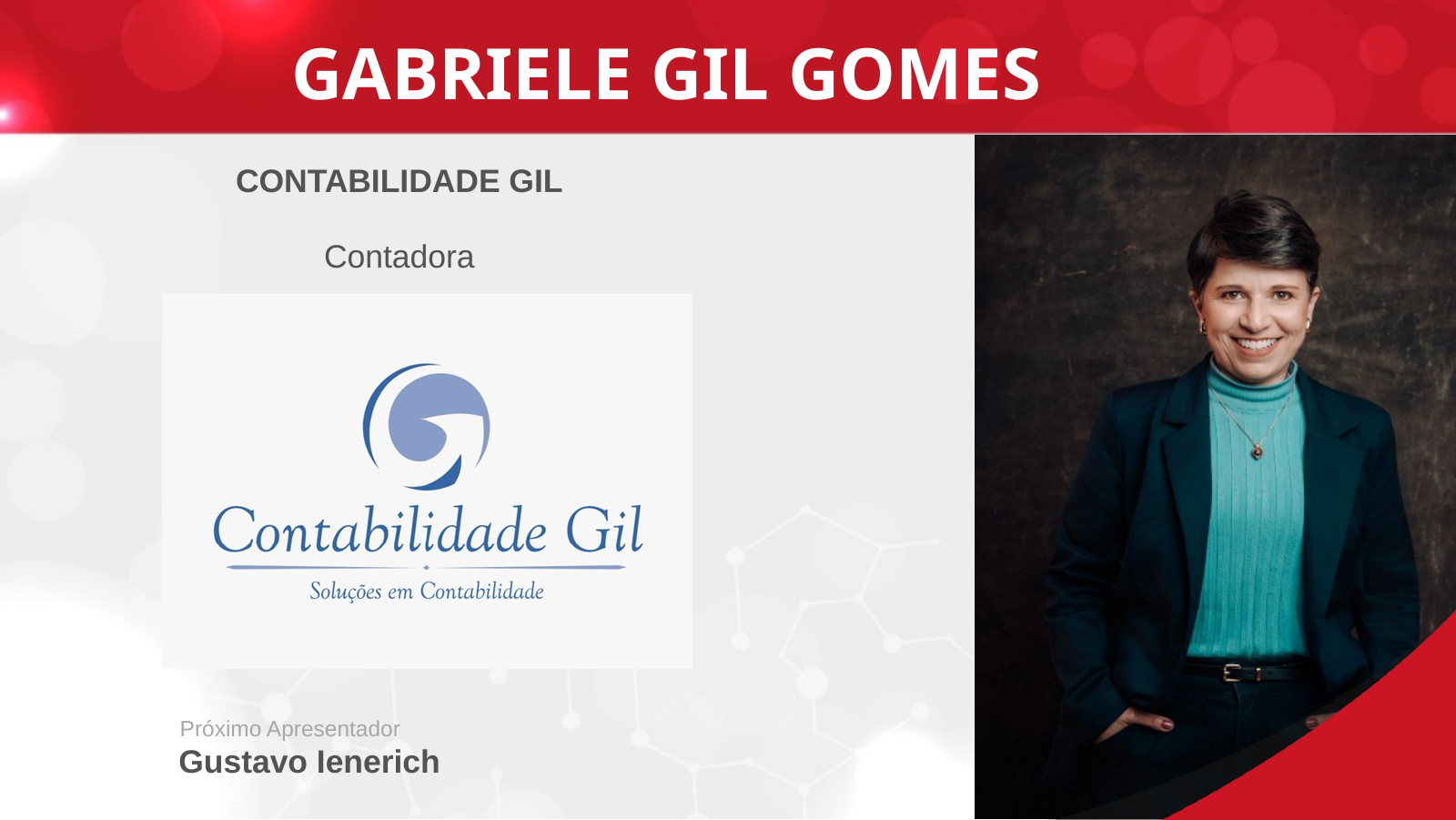Página de apresentação de Gabriele Gil Gomes